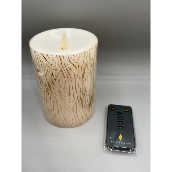 Martha Stewart x Luminara 5" Faux Wood Candle w/ Remote NEW - Picture 4 of 6